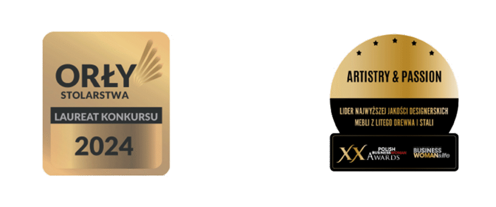Nagrody dla marki A&P | Artistry&Passion | Producent mebli drewnianych nowoczesnych desek loftowych