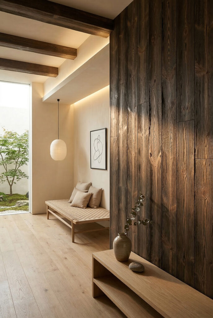 panel ścienny ze starego drewna rozbiórkowego | producent desek ściennych a8p.pl | Dark smoke old wood | Reclaimed wood series