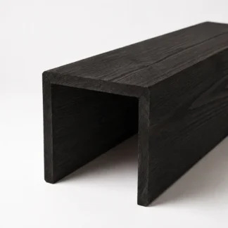 Belka loftowa korytko Black Old Wood ze starego drewna sosnowego, szczotkowane, naroża gerowane, producent A8P