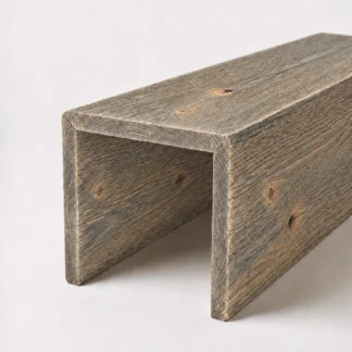 Belka rustykalna korytko Light Smoke Old Wood ze starego drewna sosnowego, szczotkowane, naroża gerowane, producent A8P